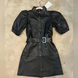 knee length dresses for ladies Knit Faux Leather Illusion Midi Dress | Noviva